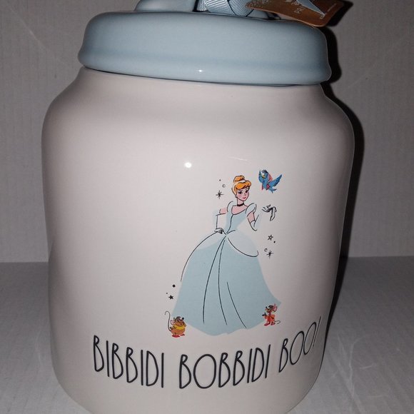 ⛄️ NWT Rae Dunn Disney Collection Bibbidi Bobbidi boo! Cookie Jar Canister - Picture 3 of 9